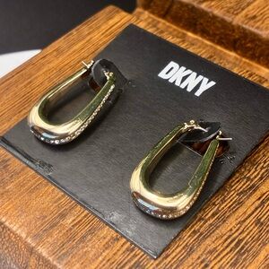 DKNY Two-Tone Hoop Earrings